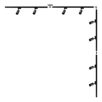 Zuma Line - Luminária de focos para sistema de trilho 8xGU10/35W/230V, preta