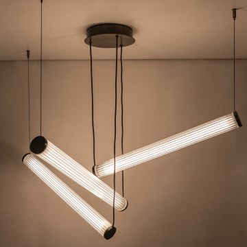 Zuma Line - Lustre LED dimerizável suspenso por cabo LED/64W/230V 2700-6500K preto + controlo remoto