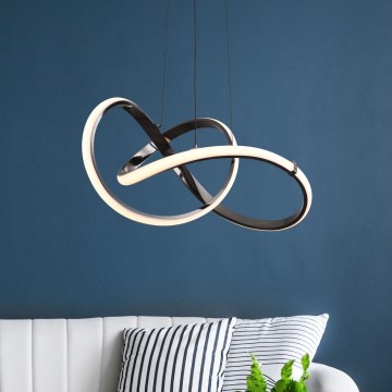 Zuma Line - Lustre LED regulável em cabo LED/44W/230V preto