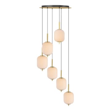 Zuma Line - Lustre LED suspenso por cabo LED/34W/230V, diâmetro 50,5 cm, dourado