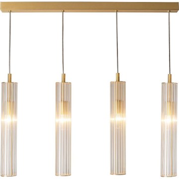 Zuma Line - Lustre suspenso com cabo 4xE14/7W/230V dourado