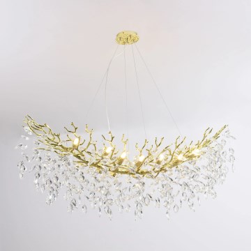 Zuma Line - Lustre suspenso por cabo 14xG9/3,5W/230V 115x40 cm dourado