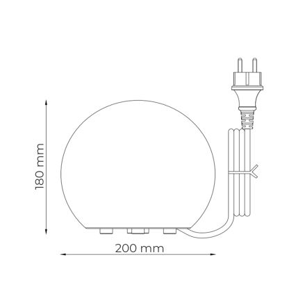 Zuma Line - Luminária exterior 1xE27/10W/230V Ø 20 cm IP44