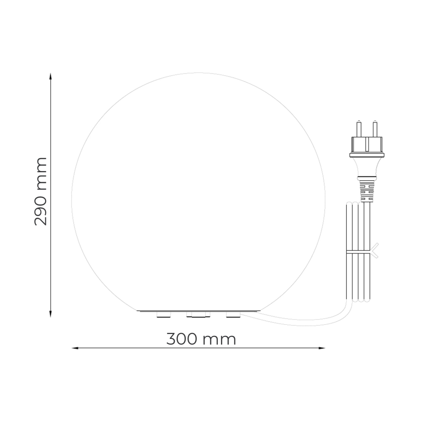 Zuma Line - Candeeiro exterior 1xE27/15W/230V diâmetro 30 cm IP44