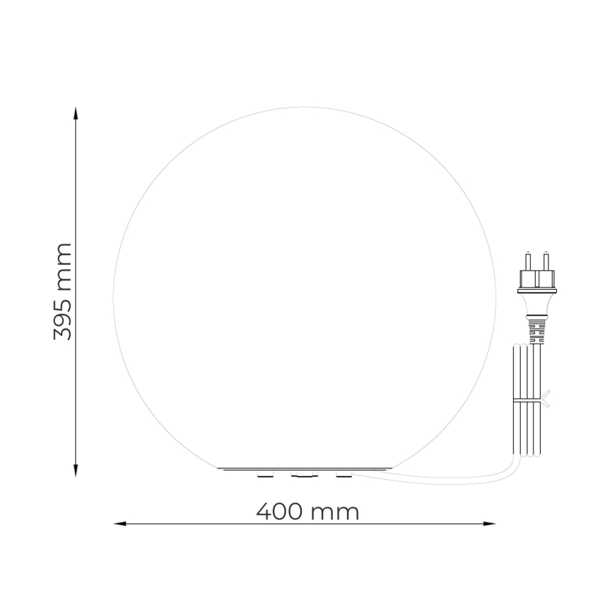 Zuma Line - Candeeiro de exterior 1xE27/15W/230V Ø 40 cm IP44