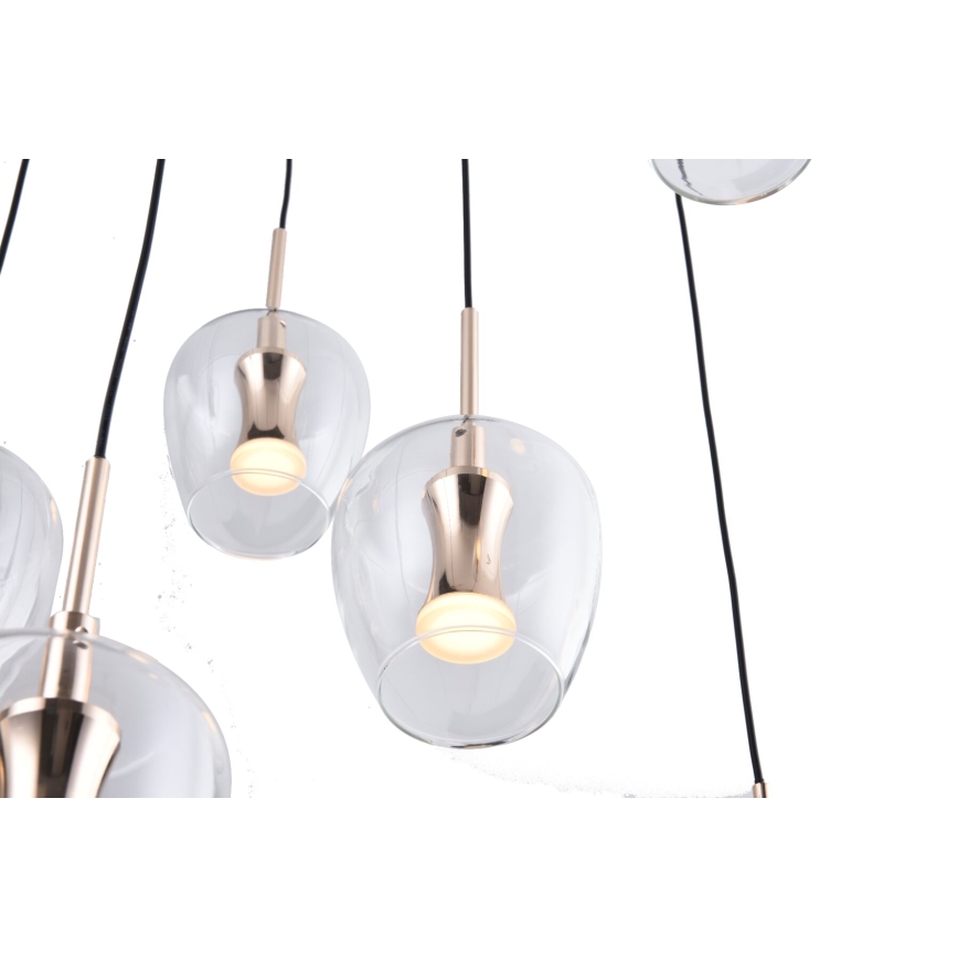 Zuma Line - Lustre LED suspenso por cabo 11xLED/3W/230V preto