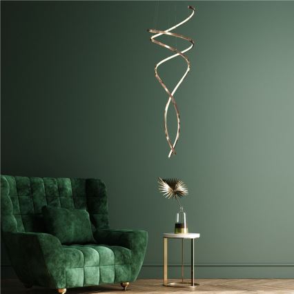 Zuma Line - Candeeiro suspenso LED com regulação LED/68W/230V 3000/4000/6000K Rosa dourado + comando