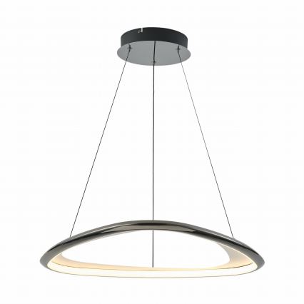 Zuma Line - Candeeiro suspenso LED com regulação LED/34W/230V 3000K preto cromado brilhante