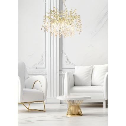 Zuma Line - Candeeiro suspenso 10xG9/3,5W/230V dourado