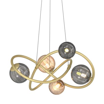 Zuma Line - Candeeiro suspenso 5xG9/3,5W/230V dourado