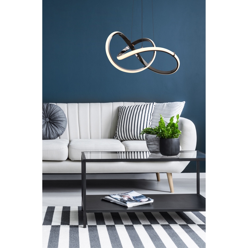 Zuma Line - Lustre LED regulável em cabo LED/44W/230V preto