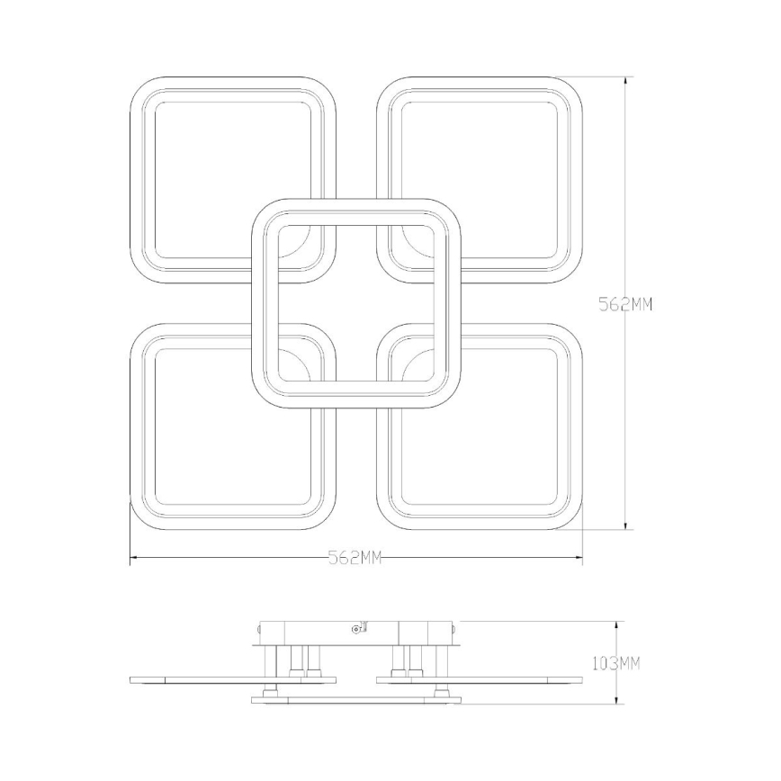 Zuma Line - Iluminação de teto LED com regulação LED/55W/230V 3000-6000K branco + comando
