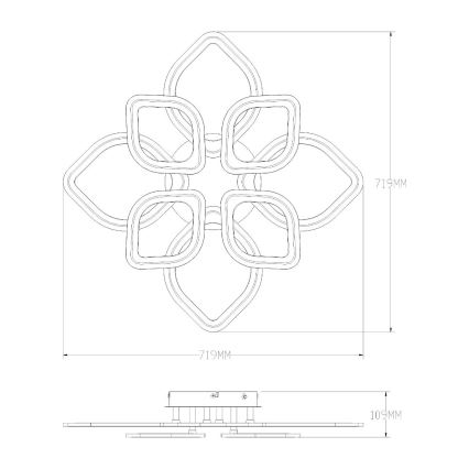 Zuma Line - Iluminação de teto LED com regulação LED/75W/230V 3000-6000K preto + comando