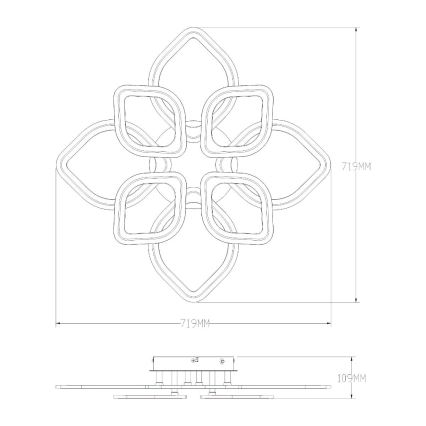 Zuma Line - Iluminação de teto LED com regulação LED/75W/230V 3000-6000K branco + comando