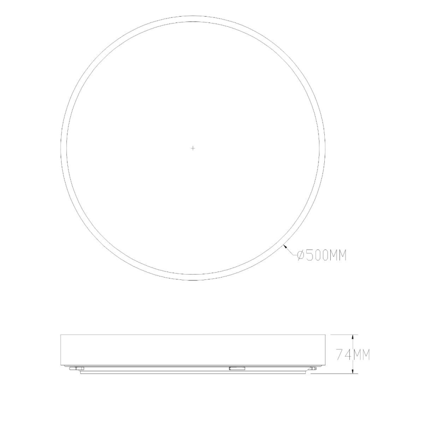 Zuma Line - Iluminação de teto para casa de banho LED com regulação LED/50W/230V 3000-6000K diâmetro 50 cm IP44 latão + comando