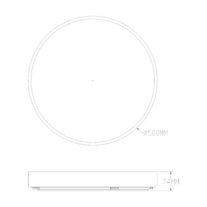Zuma Line - Iluminação de teto para casa de banho LED com regulação LED/50W/230V 3000-6000K diâmetro 50 cm IP44 dourado + comando