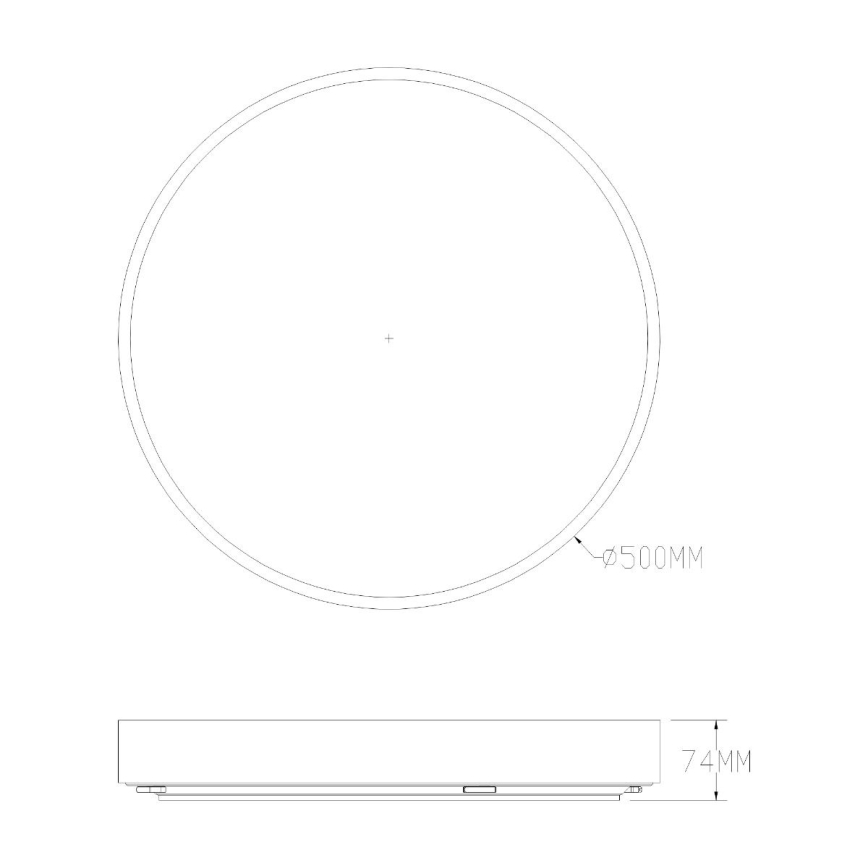 Zuma Line - Iluminação de teto para casa de banho LED com regulação LED/50W/230V 3000-6000K diâmetro 50 cm IP44 dourado + comando