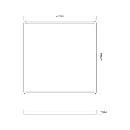 Zuma Line - Iluminação de teto LED com regulação LED/38W/230V + LED/12W 3000/4000/5500K 40x40 cm dourado