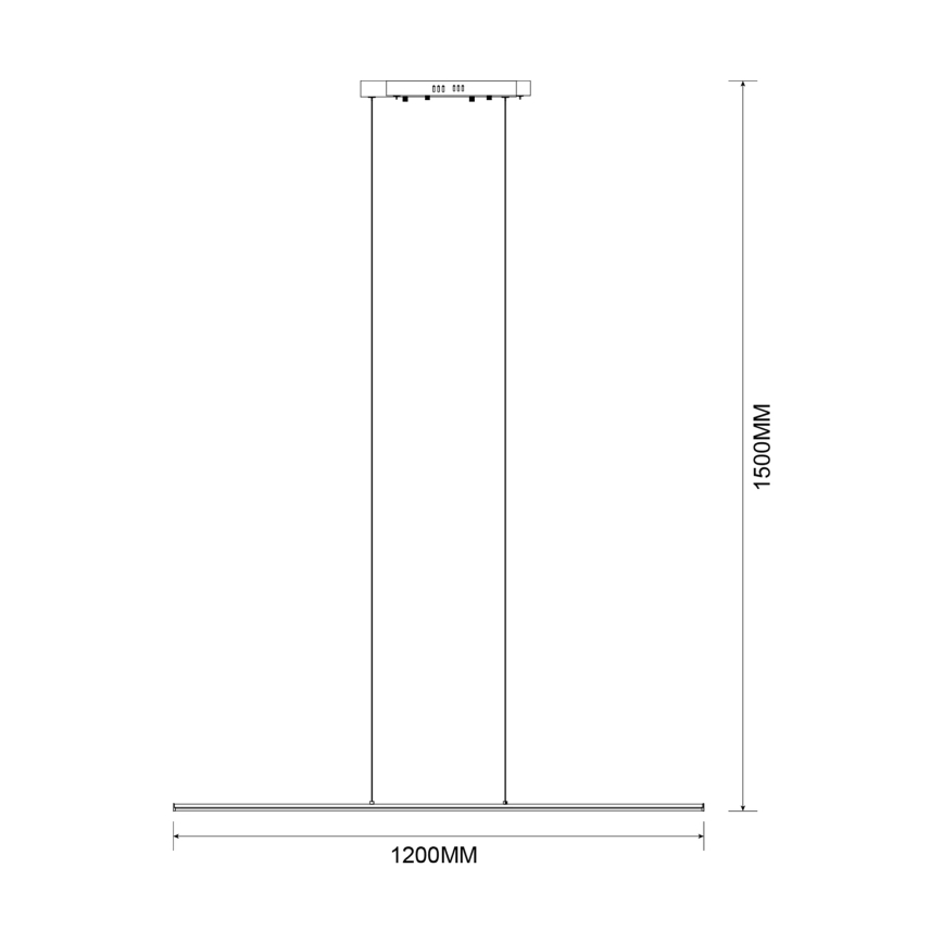 Zuma Line - Lustre LED suspenso por cabo LED/20W/230V preto