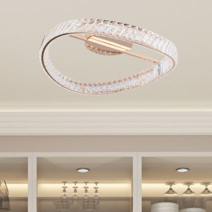 Zuma Line - Candeeiro de tecto LED dimerizável LED/36W/230V Ø 52 cm ouro rosé