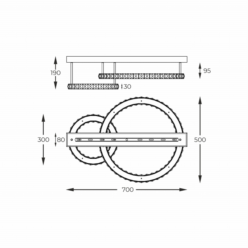 Zuma Line - Candeeiro de teto LED dimerizável LED/36W/230V dourado