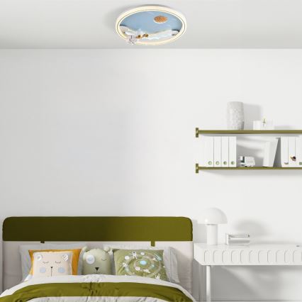 Zuma Line - Candeeiro de teto infantil LED regulável LED/42W/230V 3000/5700K astronauta