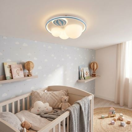 Zuma Line - Candeeiro de teto infantil LED regulável LED/42W/230V 3000/5700K azul