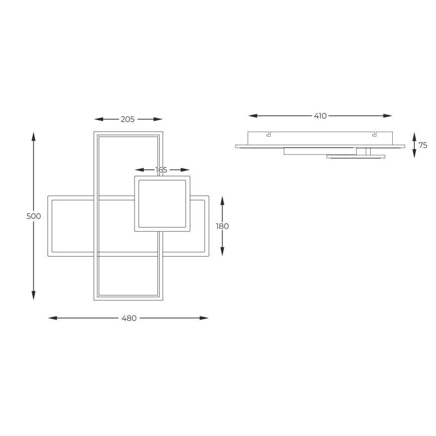 Zuma Line - Luminária de teto LED dimmerizável LED/46W/230V dourada