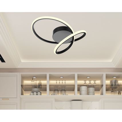 Zuma Line - Luminária de teto LED dimmerizável LED/27W/230V preta
