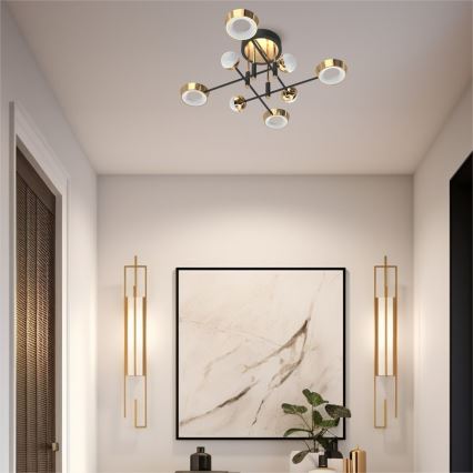 Zuma Line - Lustre de teto LED regulável de montagem superficial LED/60W/230V dourado/preto