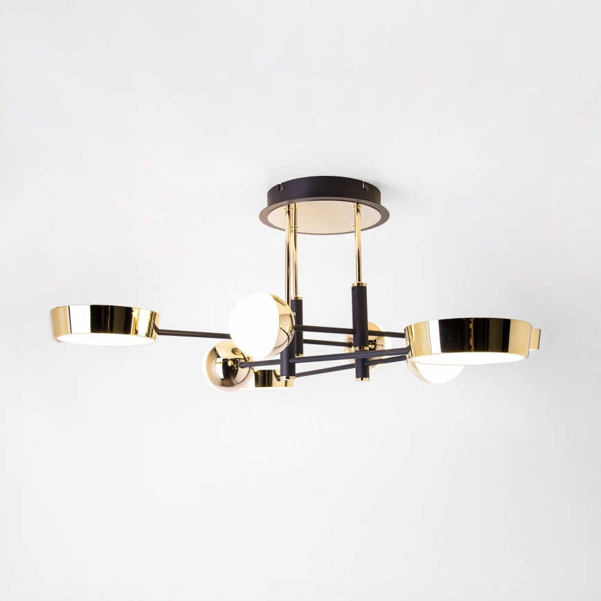 Zuma Line - Lustre de teto LED regulável de montagem superficial LED/60W/230V dourado/preto