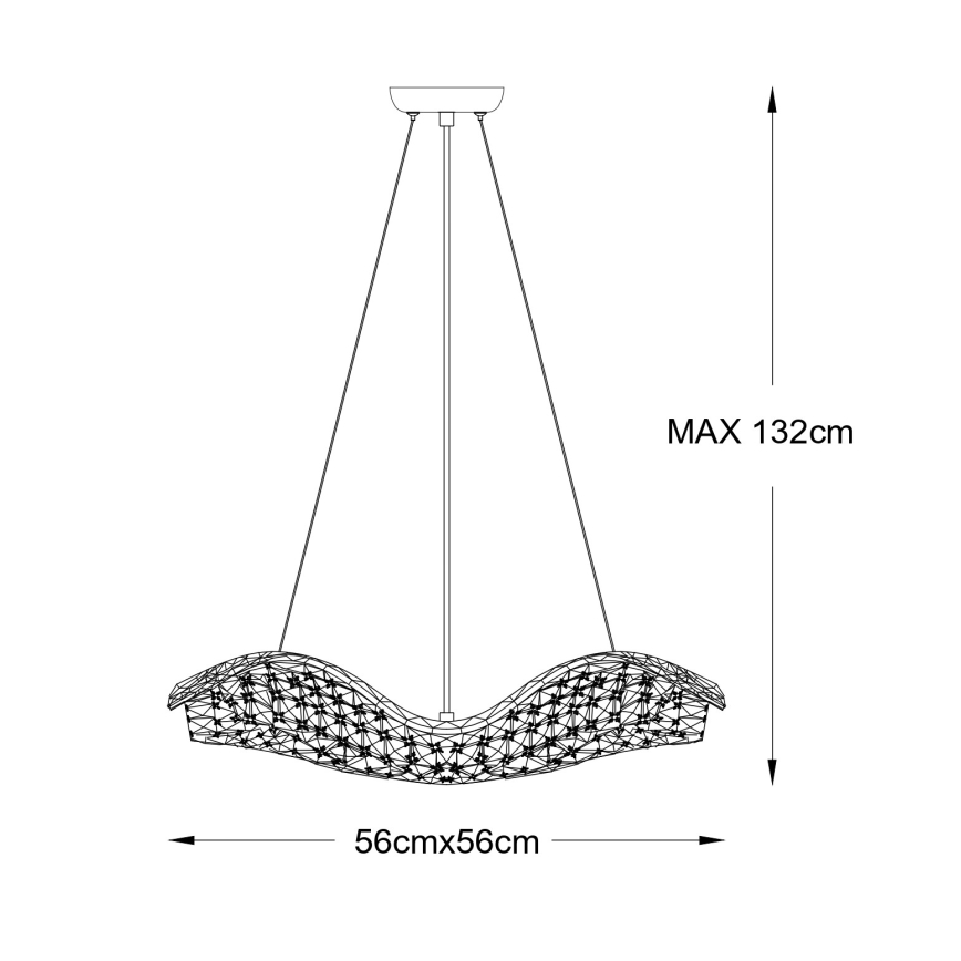 Zuma Line - Lustre suspenso por cabo 8xG9/42W/230V dourado