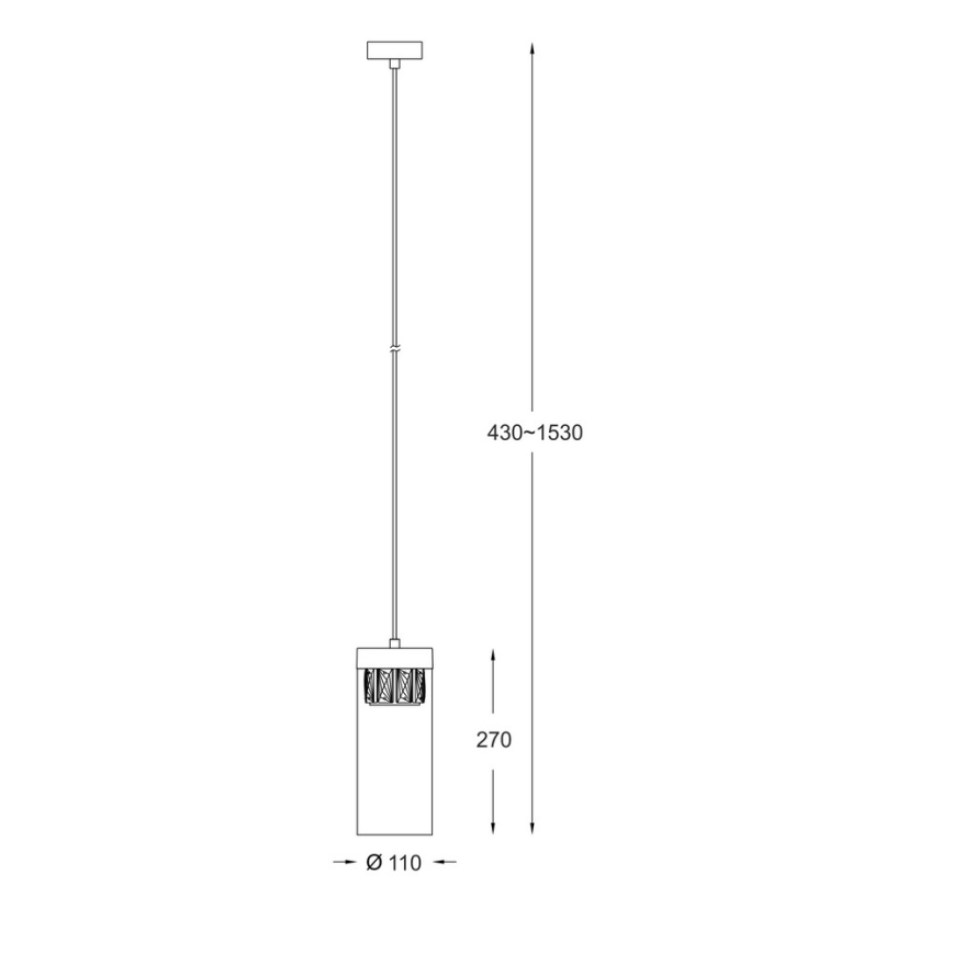 Zuma Line - Candelabro suspenso de cristal 1xG9/28W/230V