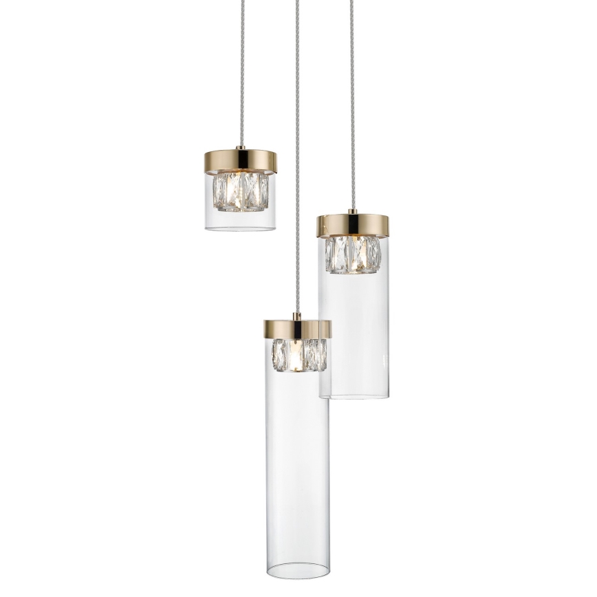 Zuma Line - Candelabro suspenso de cristal 3xG9/28W/230V