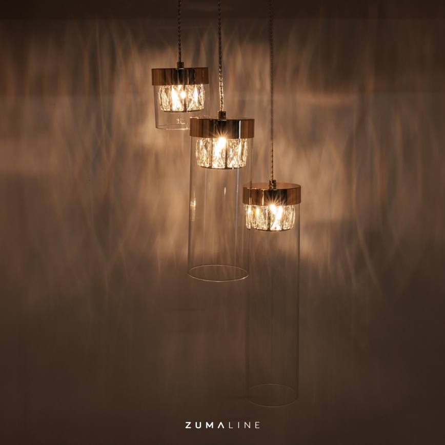 Zuma Line - Candelabro suspenso de cristal 3xG9/28W/230V