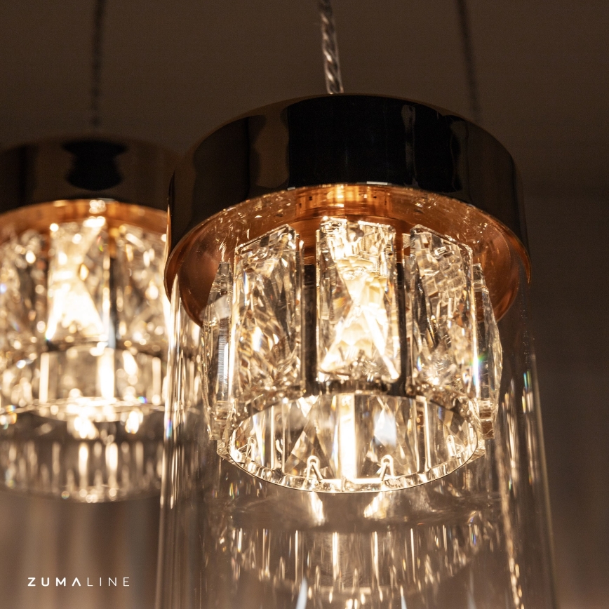 Zuma Line - Candelabro suspenso de cristal 3xG9/28W/230V
