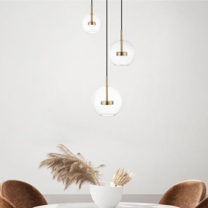 Zuma Line - Candeeiro suspenso LED 3xLED/5W/230V dourado