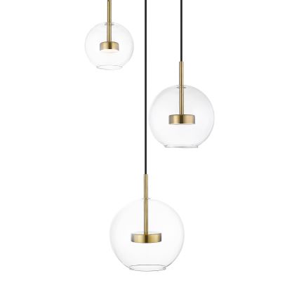 Zuma Line - Candeeiro suspenso LED 3xLED/5W/230V dourado