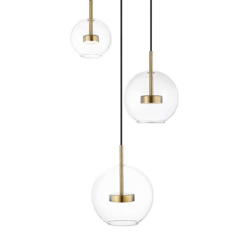 Zuma Line - Candeeiro suspenso LED 3xLED/5W/230V dourado