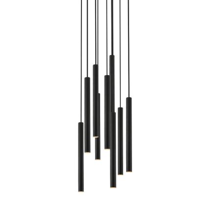 Zuma Line - Candeeiro suspenso LED 9xLED/5W/230V preto