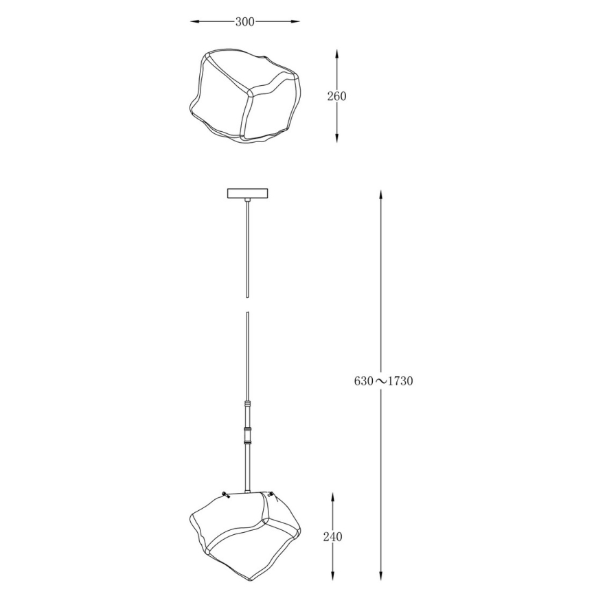 Zuma Line - Candelabro suspenso 1xE27/40W/230V