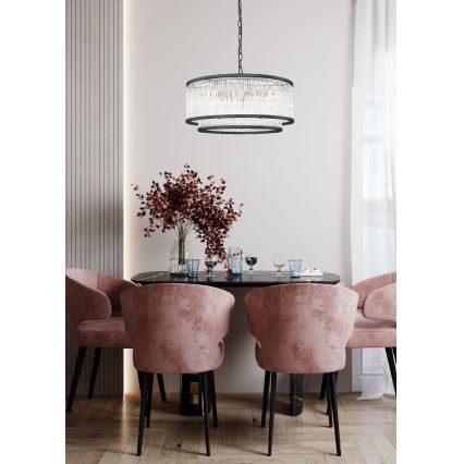 Zuma Line - Candeeiro suspenso 6xE14/60W/230V preto