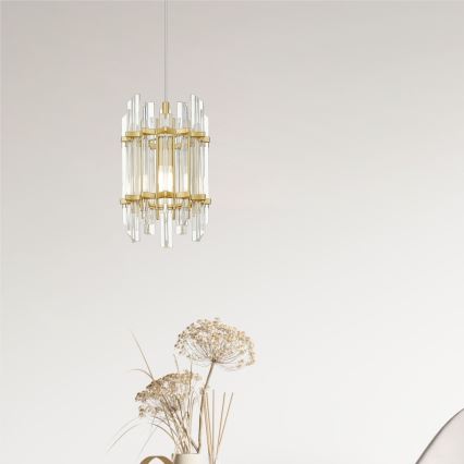 Zuma Line - Candeeiro suspenso 1xE14/40W/230V dourado