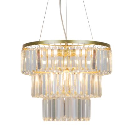 Zuma Line - Candelabro suspenso de cristal 4xE14/40W/230V dourado