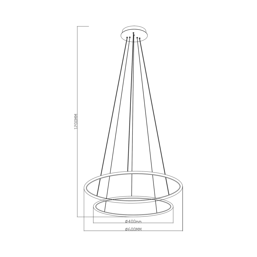 Zuma Line - Candeeiro suspenso LED LED/40W/230V preto