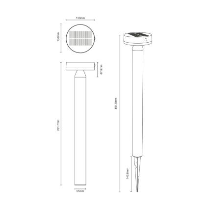 Zuma Line - Lâmpada solar LED com sensor de movimento e crepúsculo LED/4,5W/2000 mAh IP44 preta