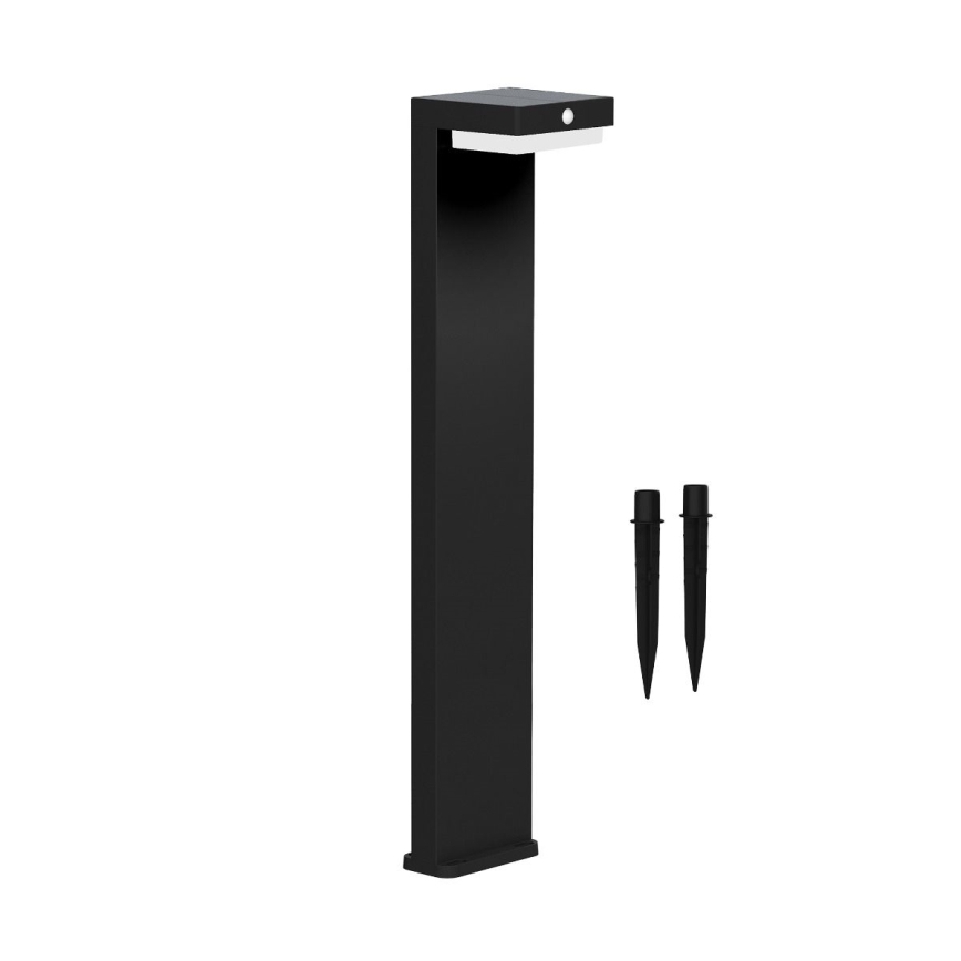 Zuma Line - Lâmpada solar LED com sensor de movimento e crepúsculo LED/4,5W/2000 mAh IP44 preta