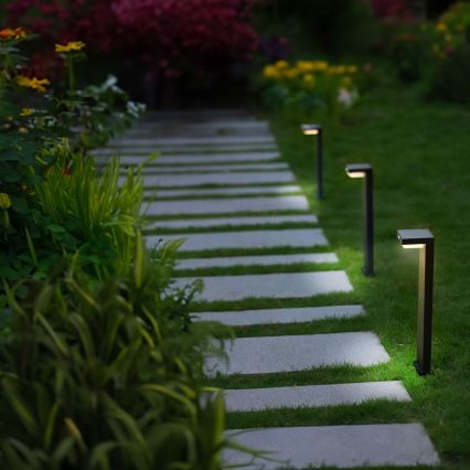 Zuma Line - Lâmpada solar LED com sensor de movimento e crepúsculo LED/4,5W/2000 mAh IP44 preta