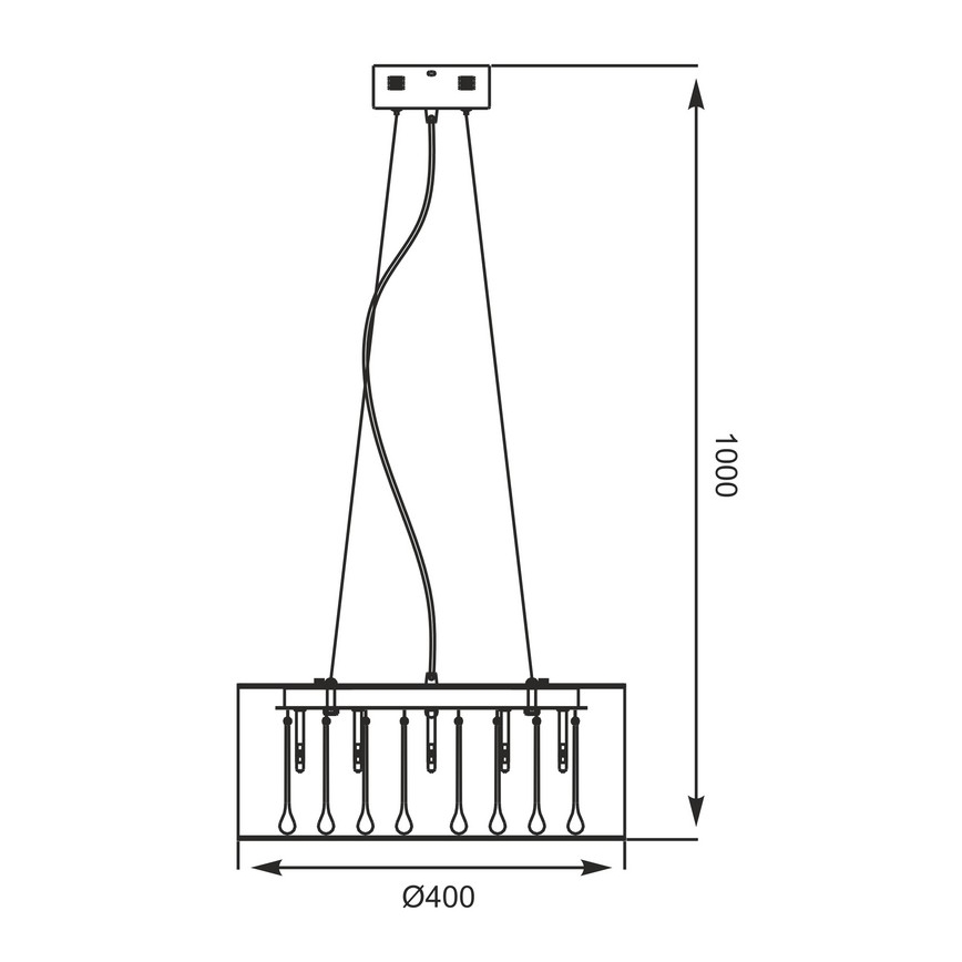 Zuma Line - Candelabro suspenso de cristal 5xG9/42W/230V