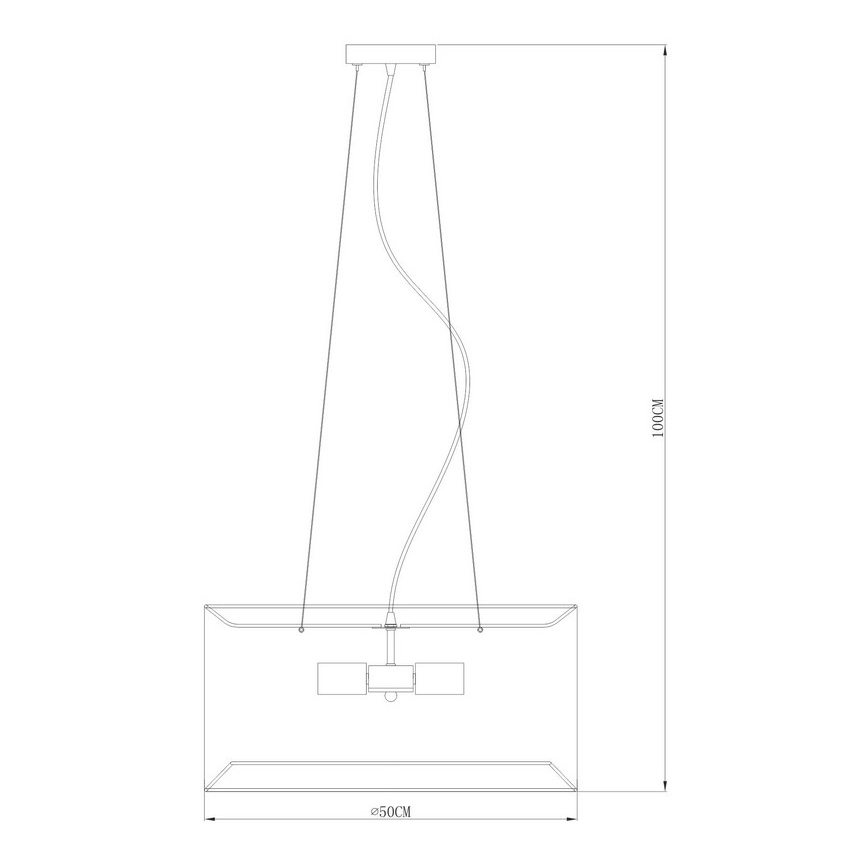 Zuma Line - Candelabro suspenso 4xE27/60W/230V preto